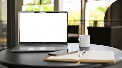 Repaired Laptop with Open Panel